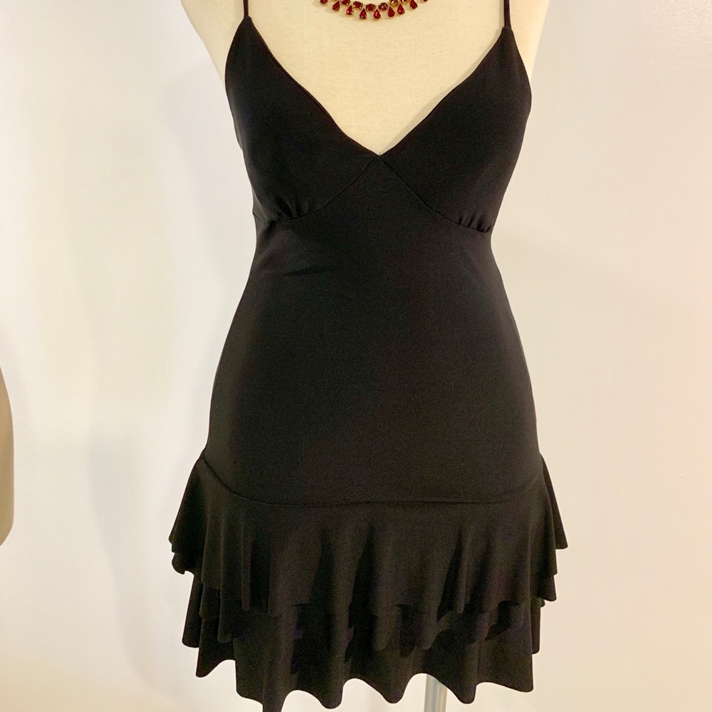 Little Black Dress with Ruffle Bottom